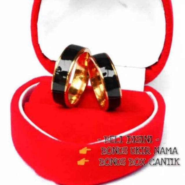 CINCIN COUPLE UKIR NAMA LAPIS EMAS  | CINCIN KAWIN