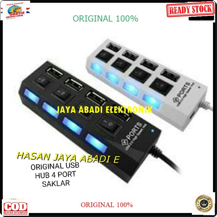 G247 ORIGINAL USB HUB SAKLAR 4 PORT SLOT SAMBUNGAN DEVICE ALAT PENAMBAH CABNG ADA ON OFFNYA CABLE KONEKTOR KOMPUTER CPU LAPTOP SPEED PC PENGHUBUNG ADAPTOR BISA UNTUK SEGALA KOMPUTER BISA JUGA UNTUK SEGALA JENIS ADAPTOR HP UNTUK CAS DAN HARGANYA TERJANGKAU