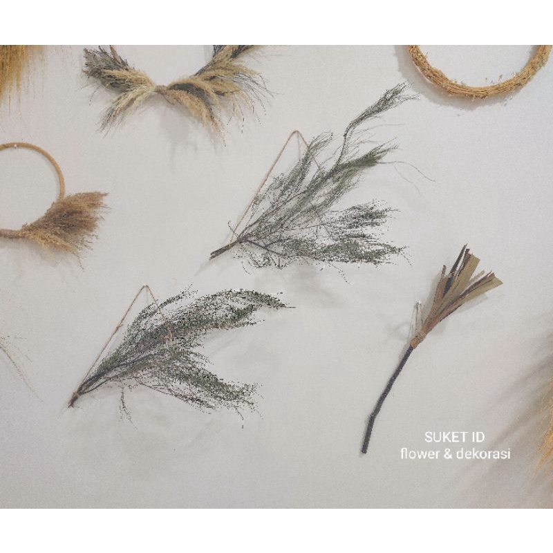 Hiasan Dinding Aesthetic Home Decor Daun Cemara Kering