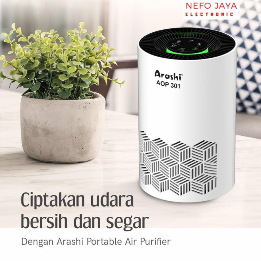 Air Purifier Arashi AOP 301 - Portable Rechargeable - Filter 3 lapis