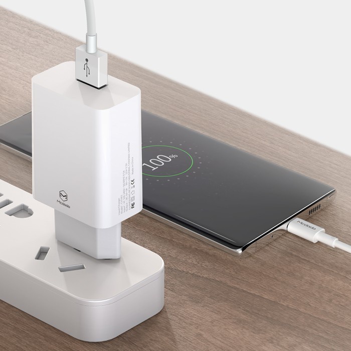 MCDODO CH-7040 KEPALA ADAPTOR ADAPTER CHARGER QC 3.0 18W FAST CHARGING + KABEL TYPE C XIAOMI OPPO