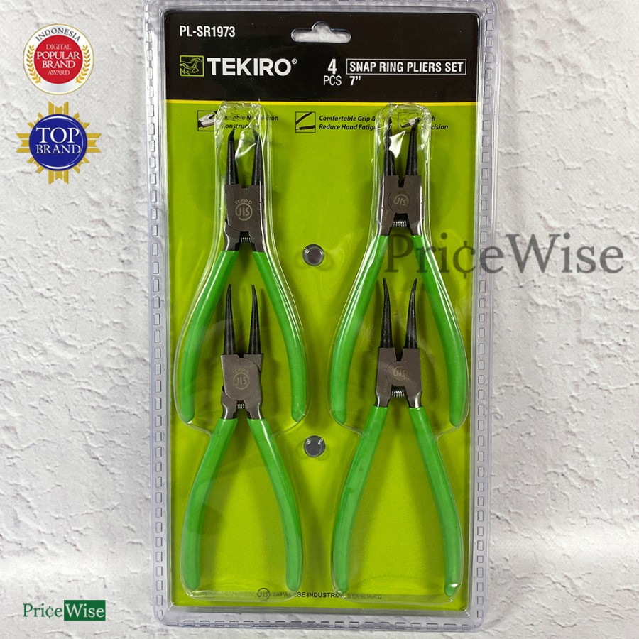 Set Tang Snap Ring 7 inch Tekiro / Snap Ring Pliers Set