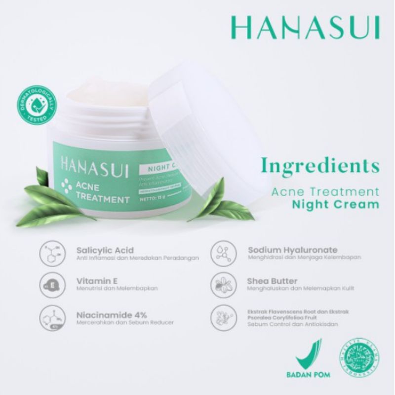 Hanasui Acne Treatment Day Cream/Night Cream