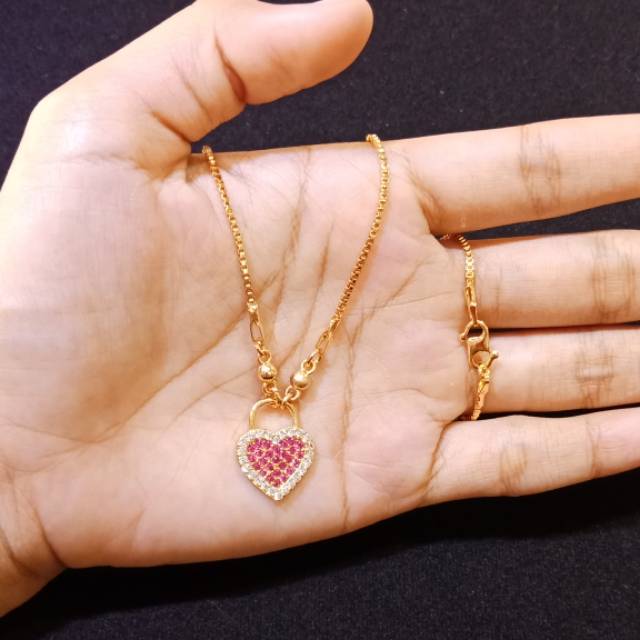 KALUNG ITALY LIONTIN LOVE MATA(dewasa)