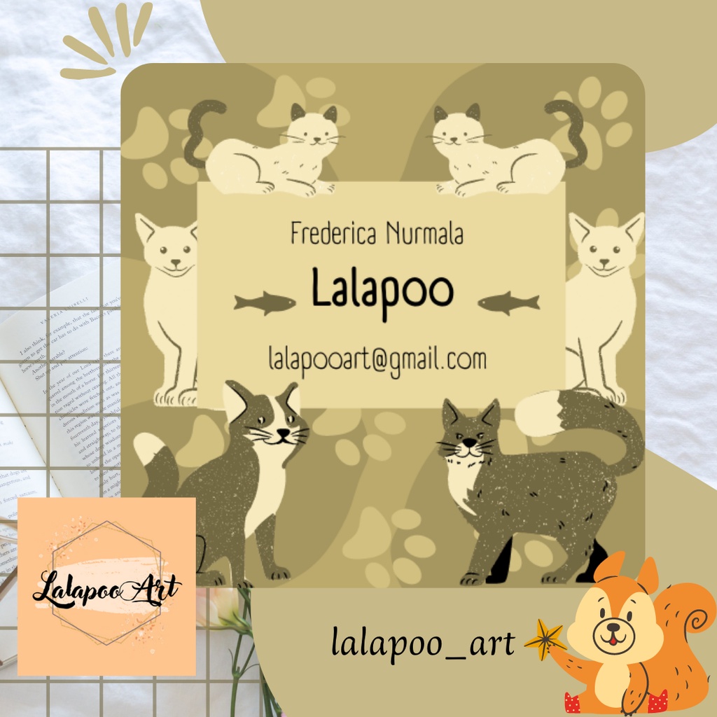 

Stiker Penanda buku atau barang motif kucing lucu 30 Pcs