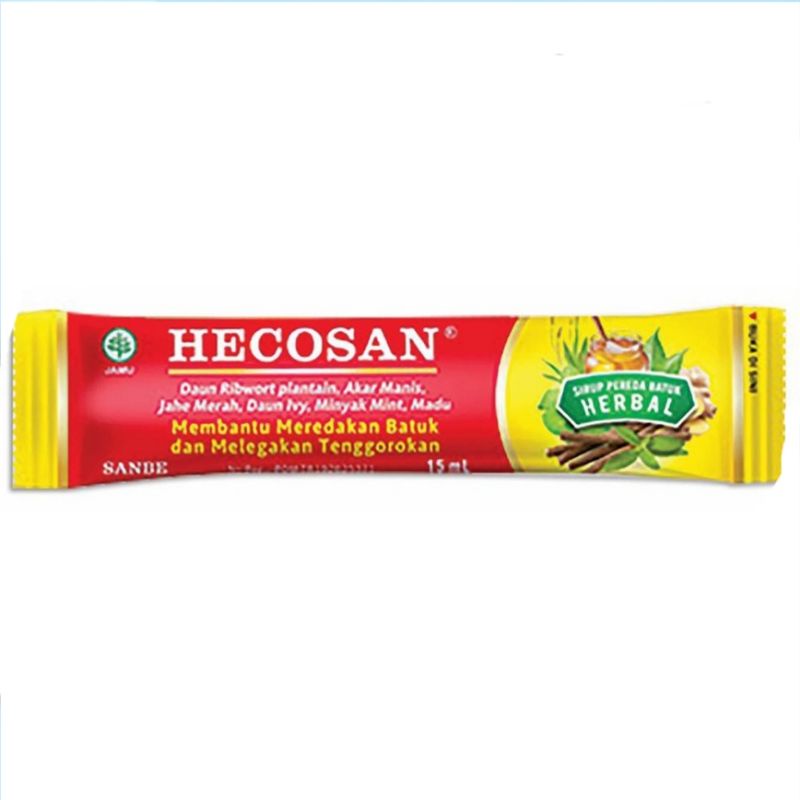 ECER hecosan stick pack 15 ml obat batuk herbal syrup sirup / sachet