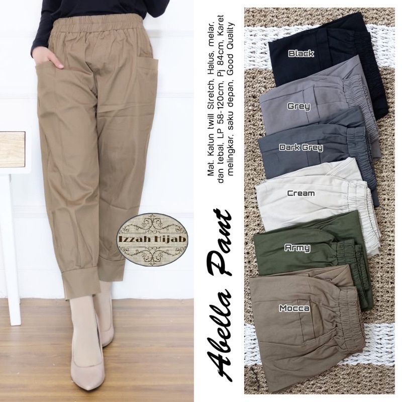 Abella Pants/celana skinny wanita/celana panjang kain/celana panjang jumbo/ celana kain jumbo