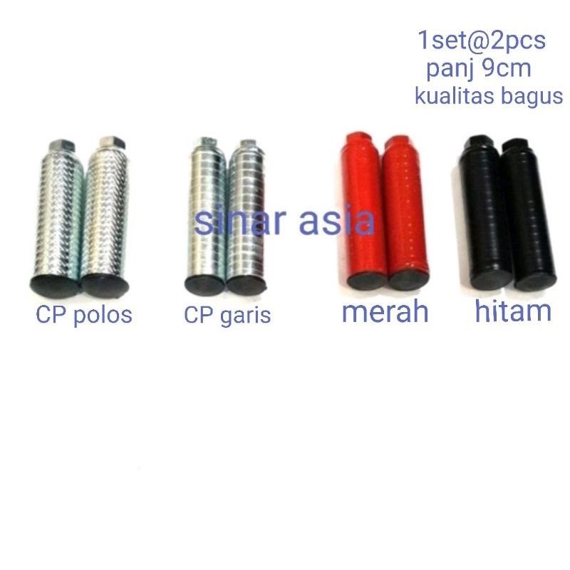 Jalu injakan kaki sepeda ( harga 1 set@2pcs) - panjang 9cm