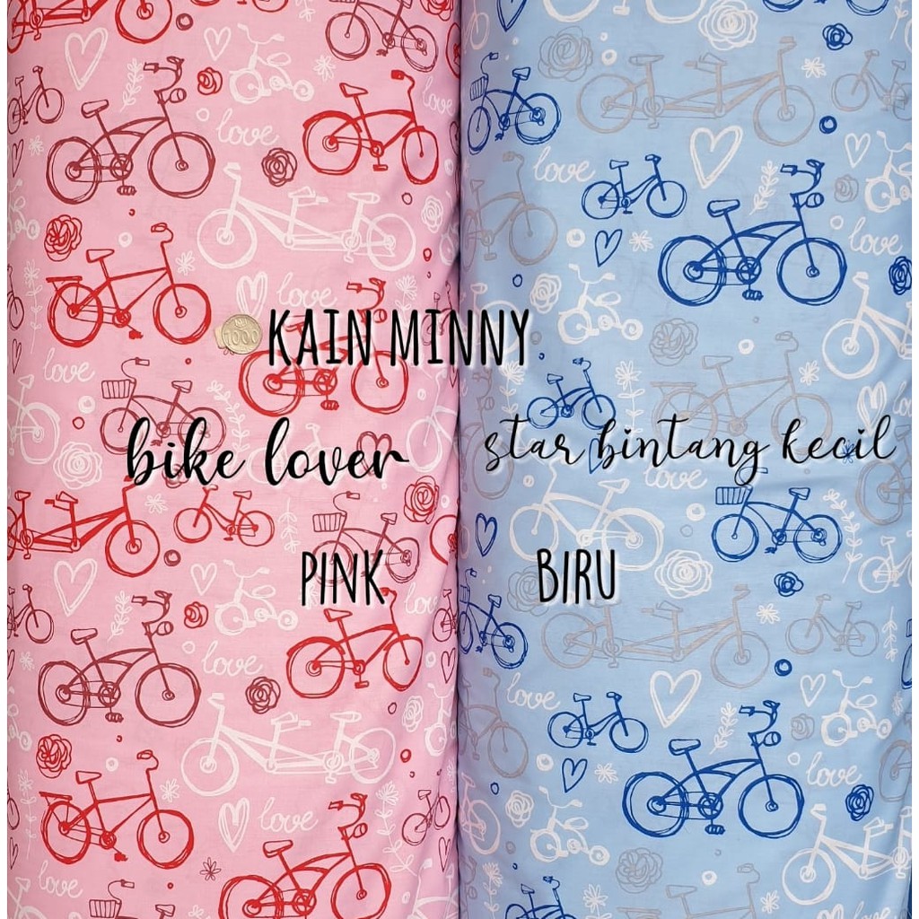 Bike Lover-kain Sprei Katun Lokal Meteran Star Bintang Kecil