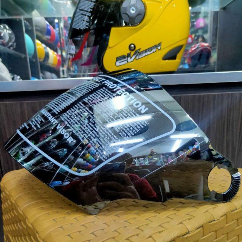 VISOR IRIDIUM KYT 2 VISION PNP INK CX22 KYT 2VISION MERK CLEAR ORIGINAL SILVER RAINBOW
