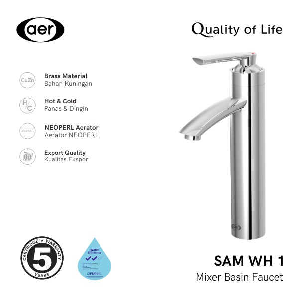 Agen Aer Kran Wastafel Kuningan Keran Air  Brass Basin Faucet Sam Wh1 Onj7LQyfOzA6aX