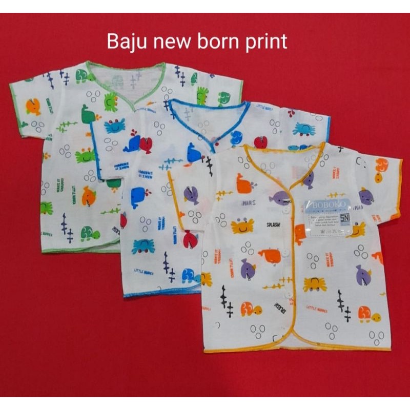 Boboko Baju Bayi Newborn Atasan Polos Motiv 0 sd 3 Bulan