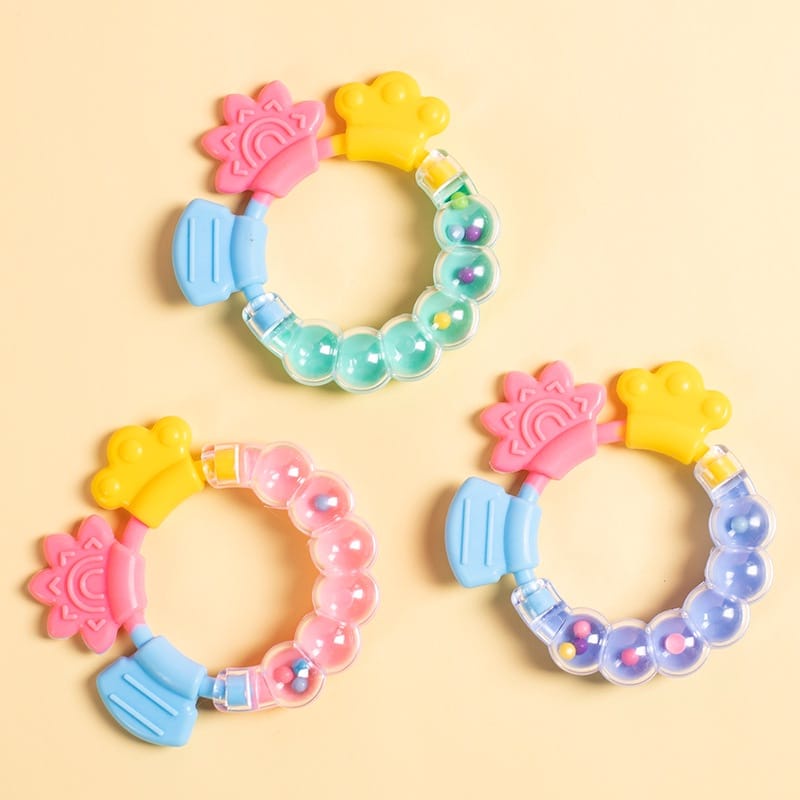 ⭐ Babywear ⭐ AB003 Mainan Gigitan Bayi / Mainan Rattle Genggam Bayi Gigitan Empeng Buah Plastik Dengan Teether Gelatin / Gigitan Bayi Teether