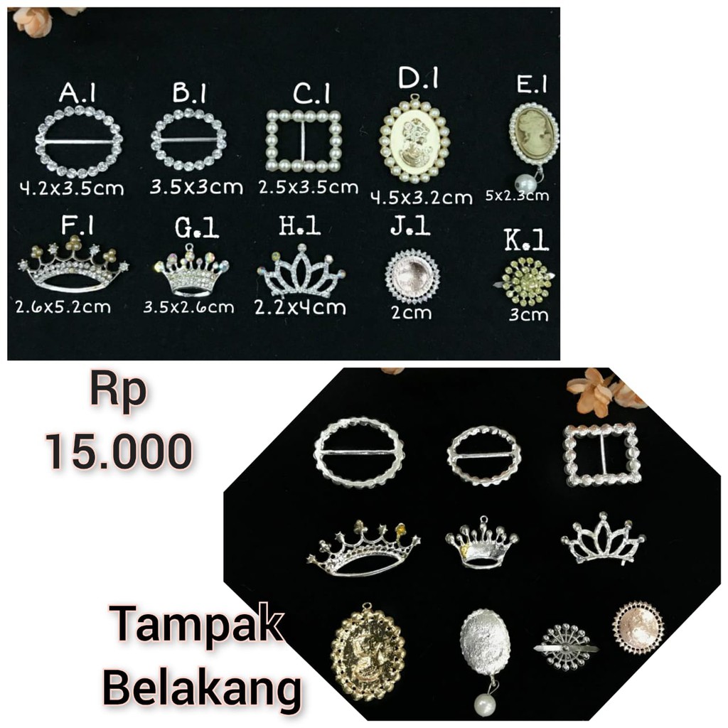 1 BUAH - CHARM MATA MATA | MATA MUTIARA | BAHAN BROSS | APLIKASI JEPIT