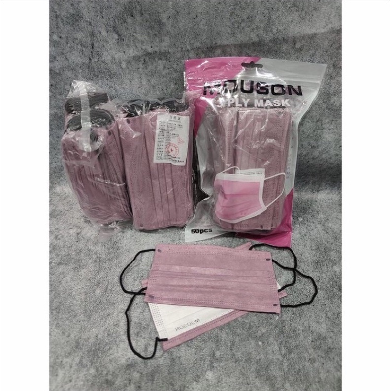 MOUSON EMBOS POUCH 50PC Careion - MASKER 3PLY &amp; 4 PLY MOUSON SATCHET ZIP COLOR BLOCK MEDICAL GRADE Wemask Carieon