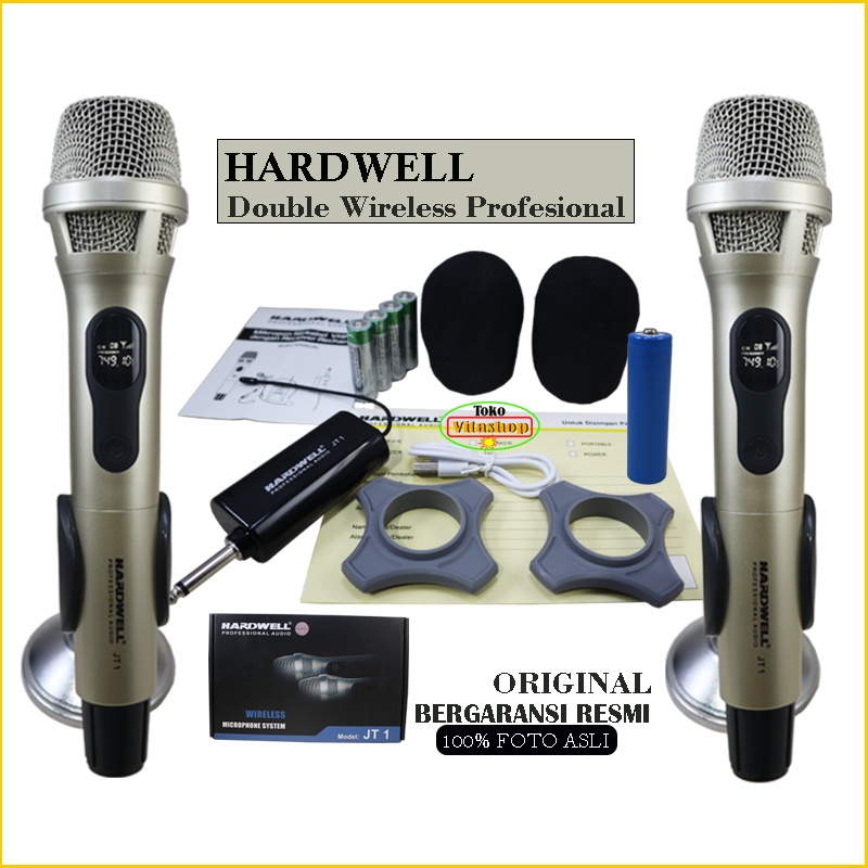 Microphone Wireless Hardwell JT-1 Mic Wirles Original Mik Wireles Asli