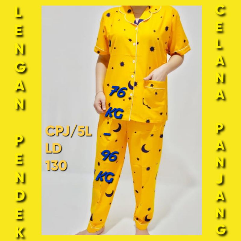 PIYAMA PASANGAN CELANA PENDEK BULAN BINTANG