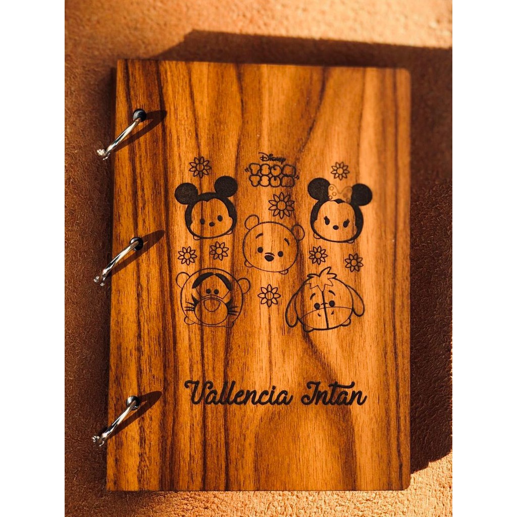 

CUSTOM WOODEN BOOK SIZE A5 CUSTOM DESIGN