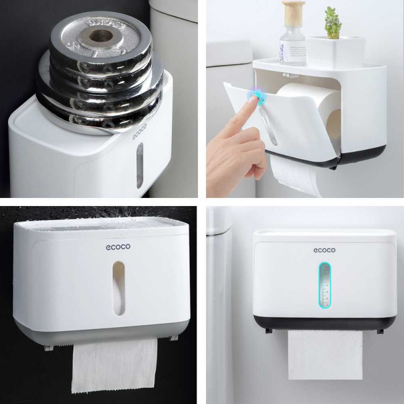 Dispenser Kotak Box Flat Roll Tisu Tissue Storage Toilet WC Paper