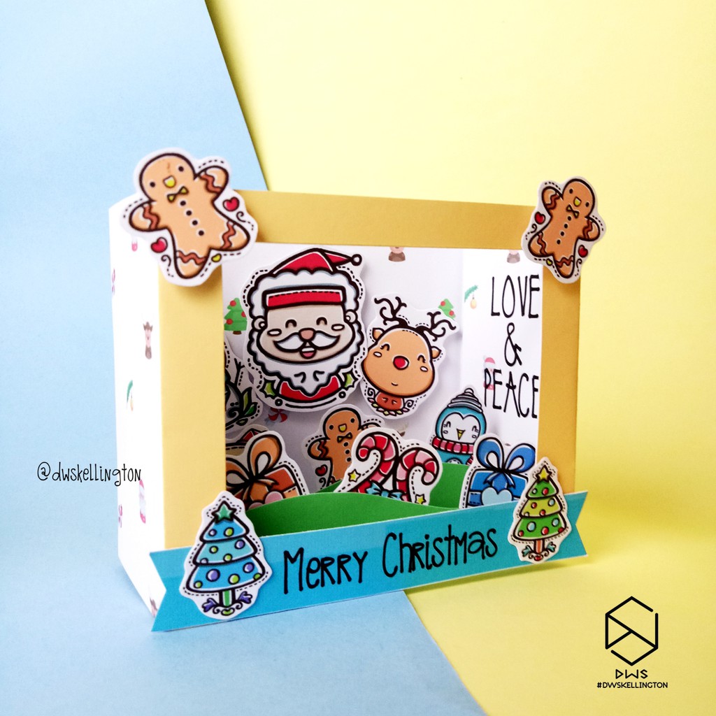 

Kotak Hadiah Natal Kartu Ucapan Christmas 3D Pop Up Cinema Box