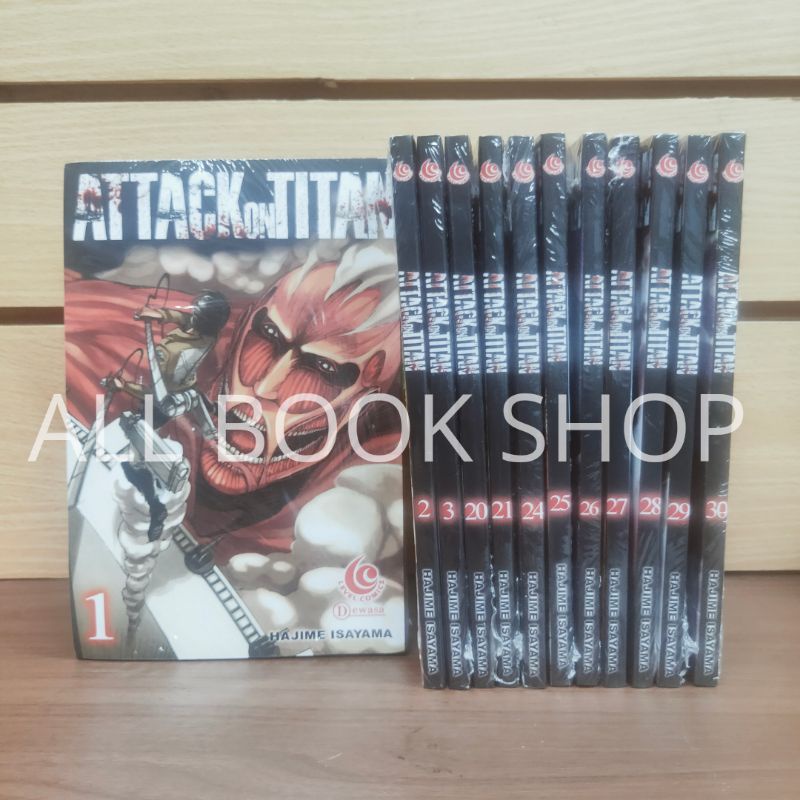 Komik LC: Attack On Titan Vol 1-6, 20, 21, 24 - 34