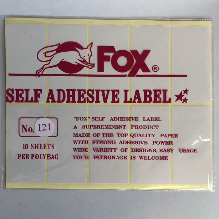 

Promo label sticker FOX semua ukuran (10 lembar) Berkualitas