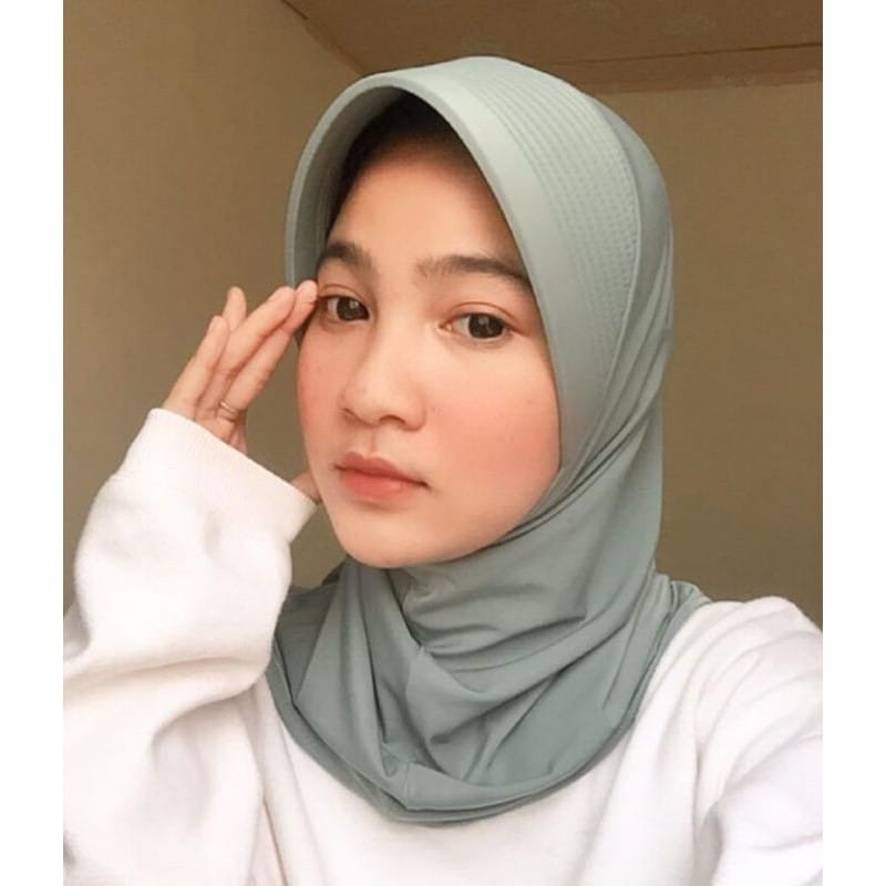 (KJI) HIJAB SPORT COVA INSTAN JERSEY PREMIUM