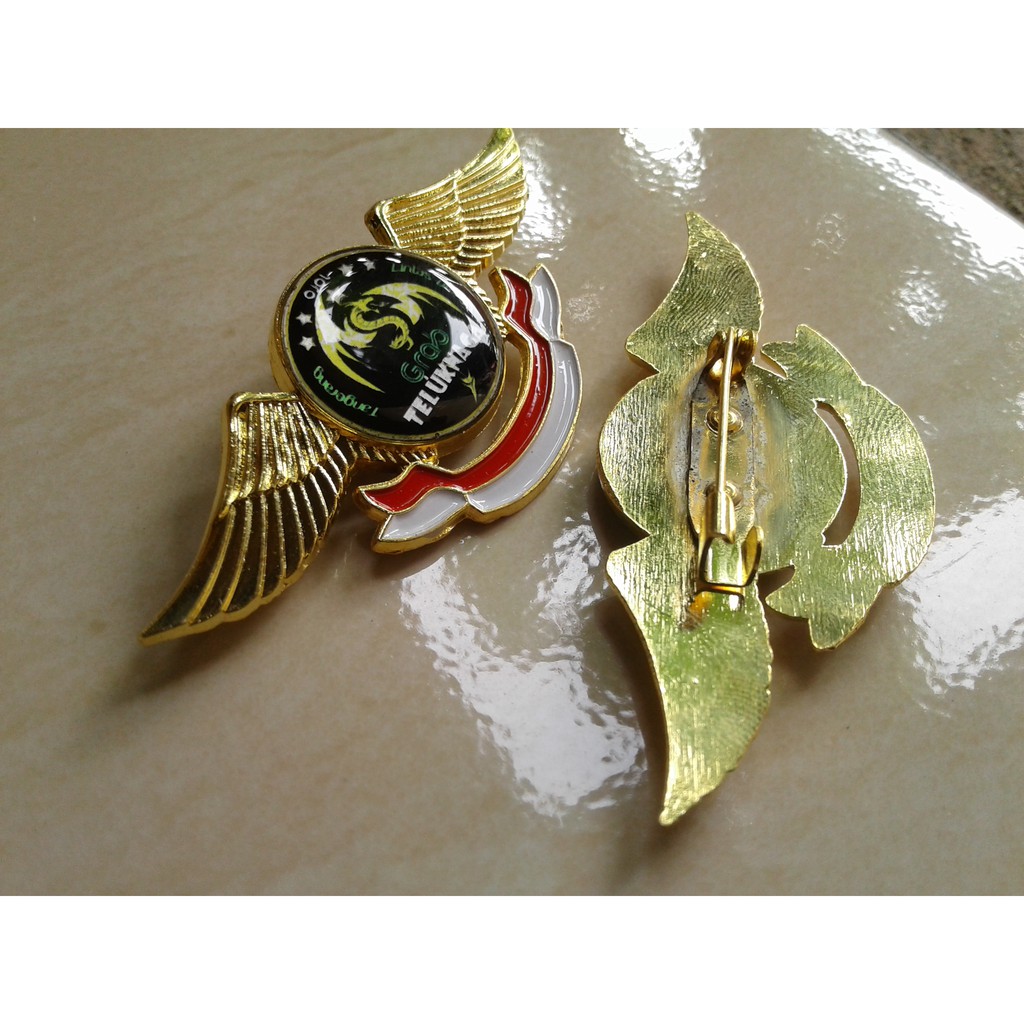 Brevet Pin Wings Custom Kuningan Tebal Peniti Cor