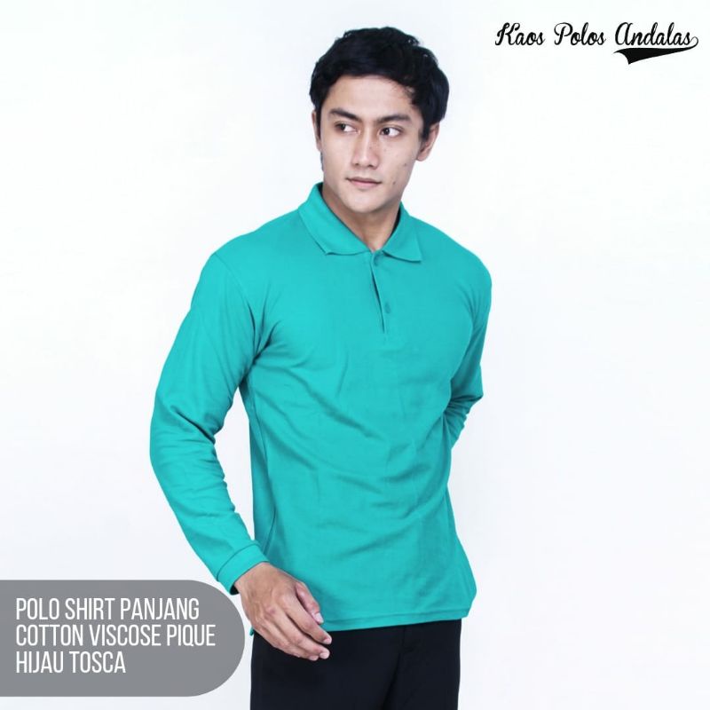 POLO SHIRT COTTON PIQUE PANJANG SERI WARNA 2