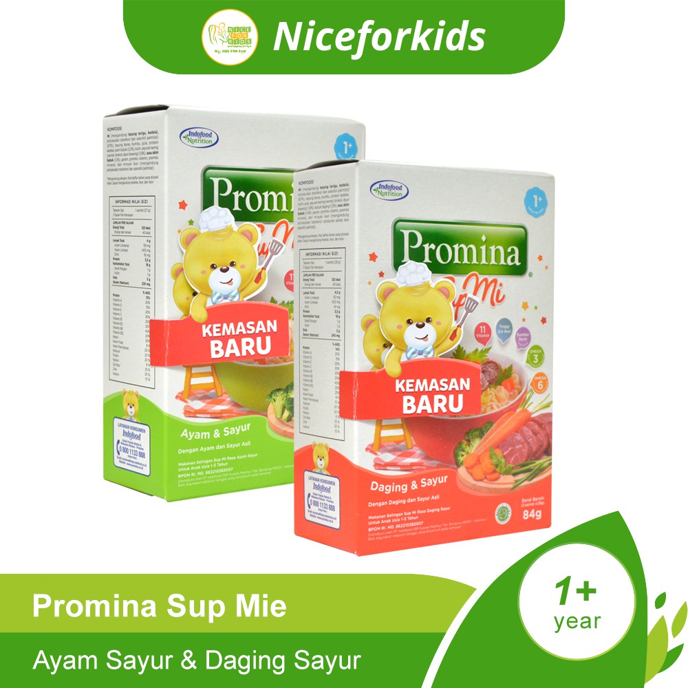 Promina Sup Mie Instant untuk Anak usia 1 tahun keatas  / Mie Batita / Promina Pasta Mac &amp; Cheese / Pasta Fussili