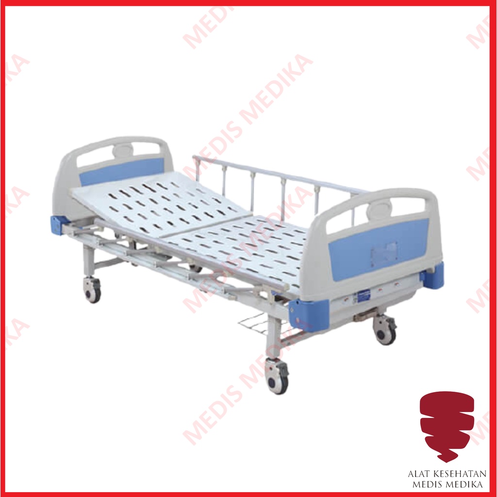 Bed 2 Crank Manual KY211S Peralatan Rumah Sakit Ranjang Pasien Sella