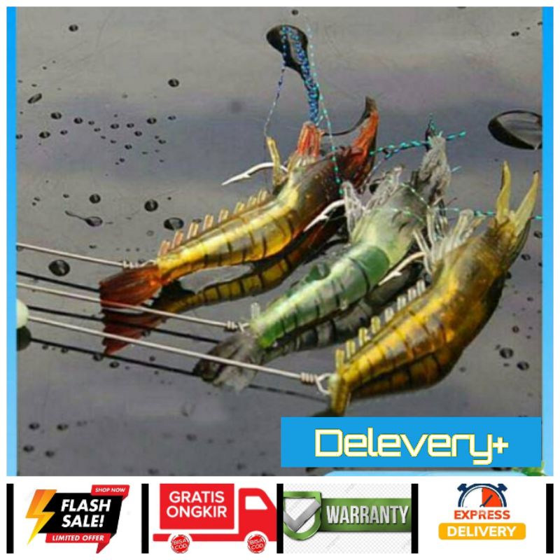 Umpan Pancing Bentuk Udang Buatan Minnow Udang