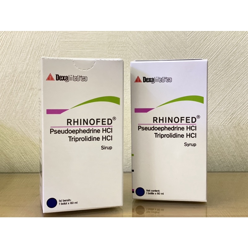 RHINOFED SIRUP 60ml Obat Flu Influenza Anak dan Dewasa Hidung Tersumbat Mampet Pilek