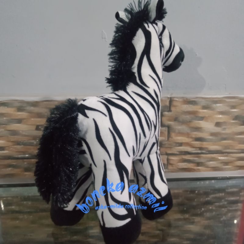 Boneka kuda zebra ukuran 35 cm size l