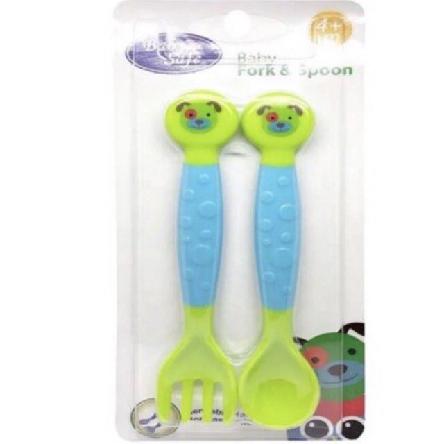 Baby Safe Spoon Fork Set SK003 - Sendok Garpu Bayi 4+