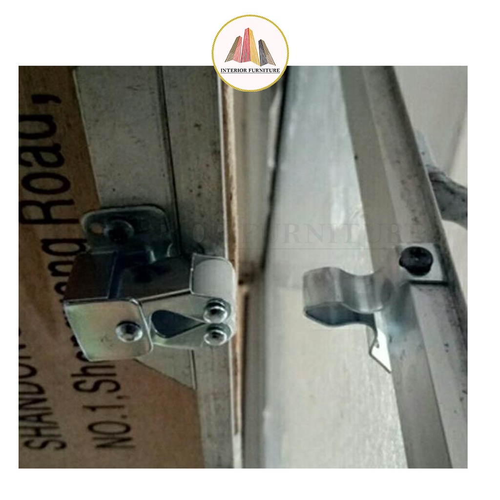 Jepitan Udang Grendel Masa Jepit Udang Roller Catches Keces Capit Pengait Lemari Coklat Putih Gold