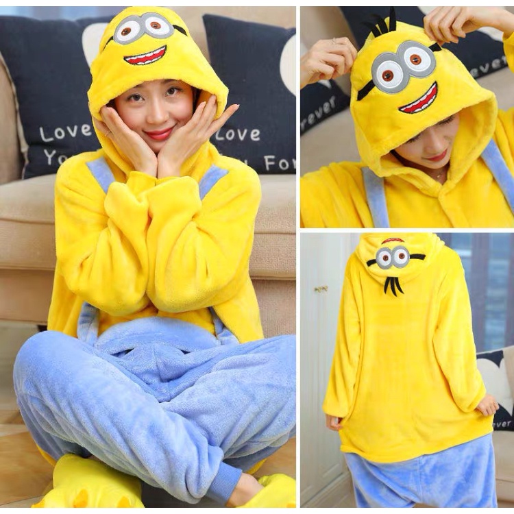 BAJU ONESIE KOSTUM MINION DESPICABLE ME PIYAMA KIGURUMI COSPLAY BAJU TIDUR