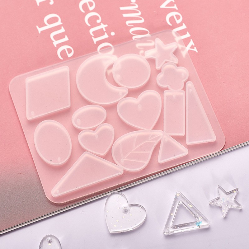 Cetakan Resin Handmade Bahan Silikon Untuk Membuat Perhiasan Anting / Kalung / Liontin