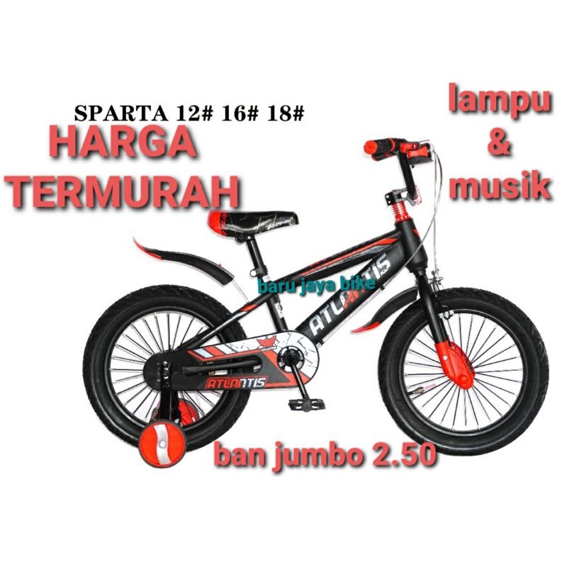 Sepeda Anak Laki Laki BMX ATLANTIS 18|16|12 inch SPARTA Ban Jumbo 2.50 | MAGNUS