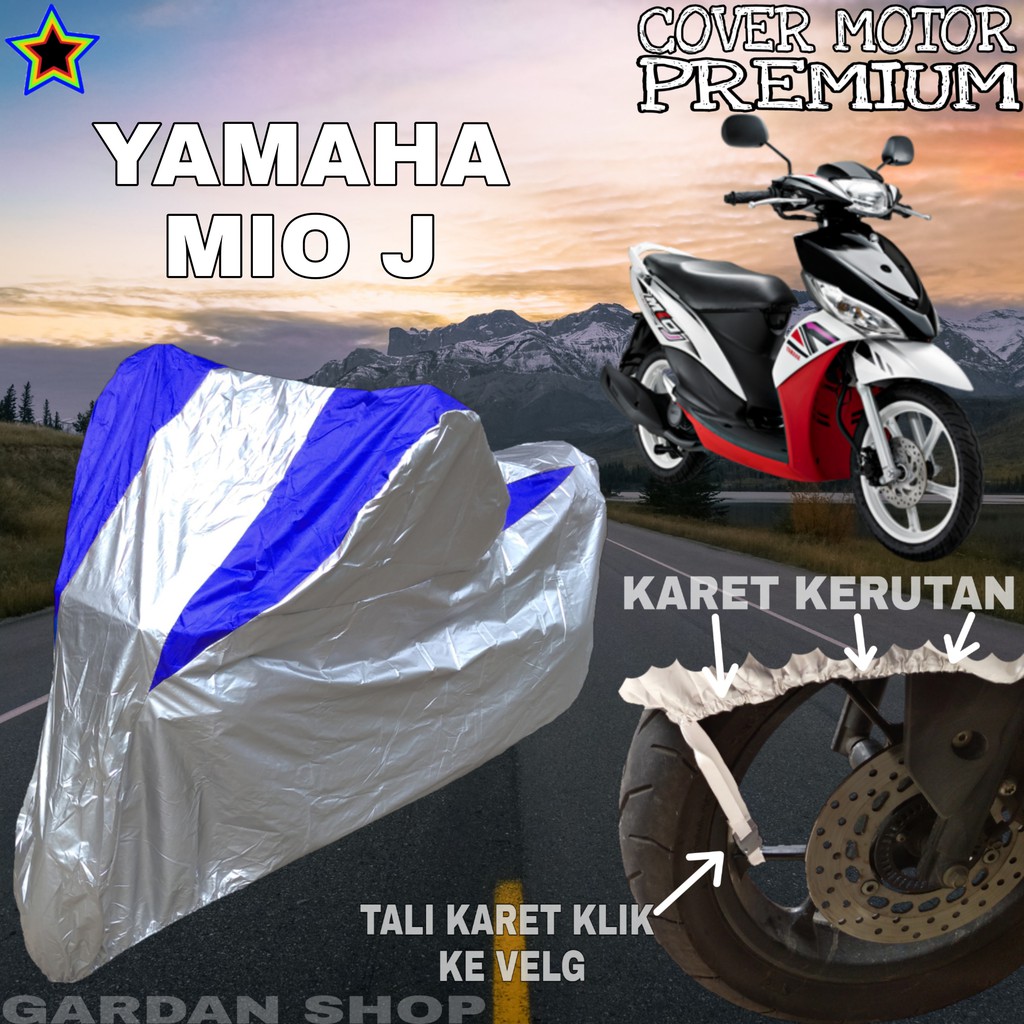 Sarung Motor YAMAHA MIO J Silver BIRU Body Cover Penutup Motor Yamaha Mio J PREMIUM