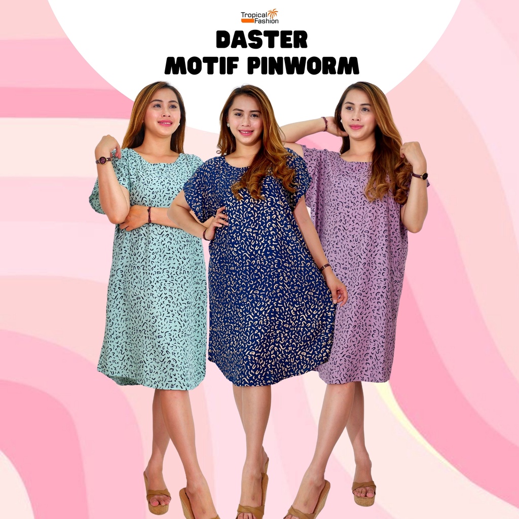 Daster Bali Motif Pinworm Bahan Rayon Premium Unuk Remaja dan Dewasa Termurah Kekinian