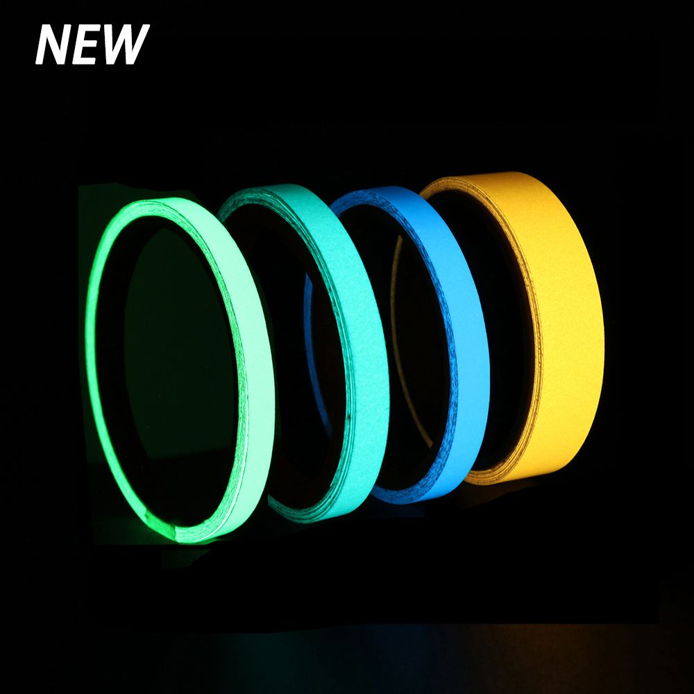 WONDERFUL Warning Stickers Car Reflective Stripe Self-adhesive Luminous Tape Night Safety Strip Home Stage Decorations Safety Sign Moto Glow In The Dark Green Fluorescent/Multicolor