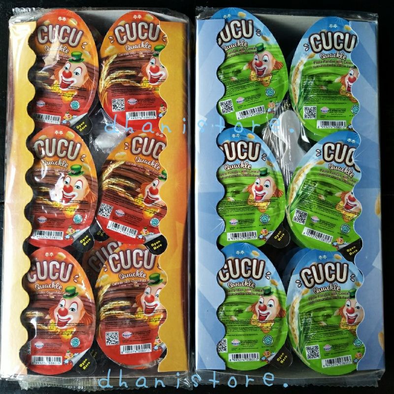 

CUCU Quackle (1PACK isi 24pcs) Cereals Chocolate Pandan