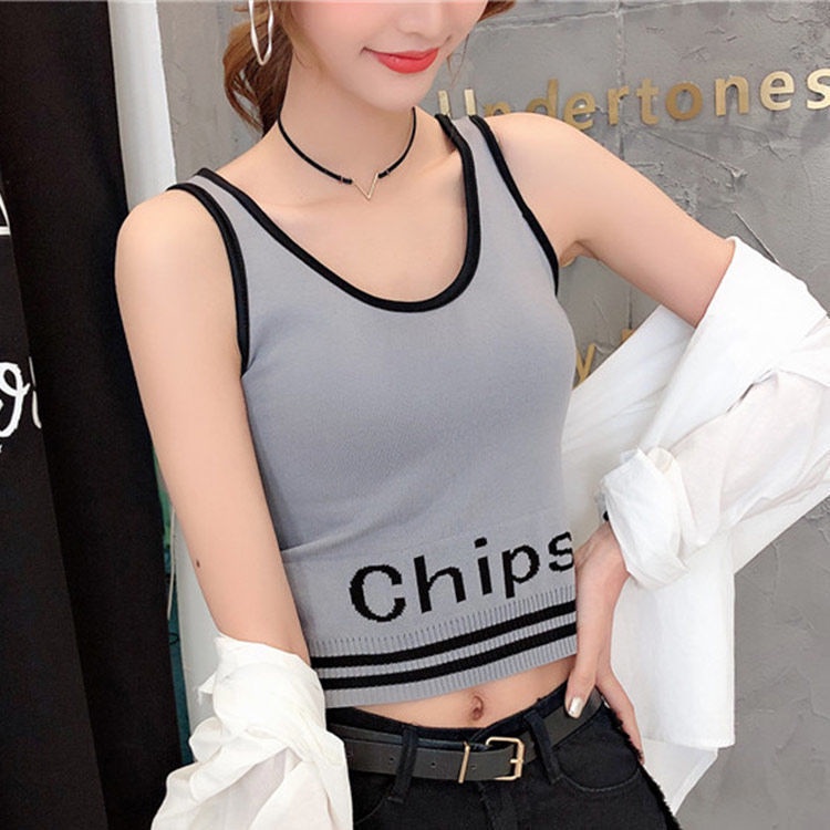 Tmall88 Bra Push Up Sport Crop Fitness Gym Pakaian Dalam Wanita