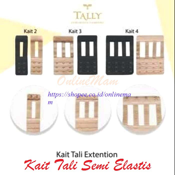 Kait Tali Eksklusif Penyambung BRA BH Extension Tally