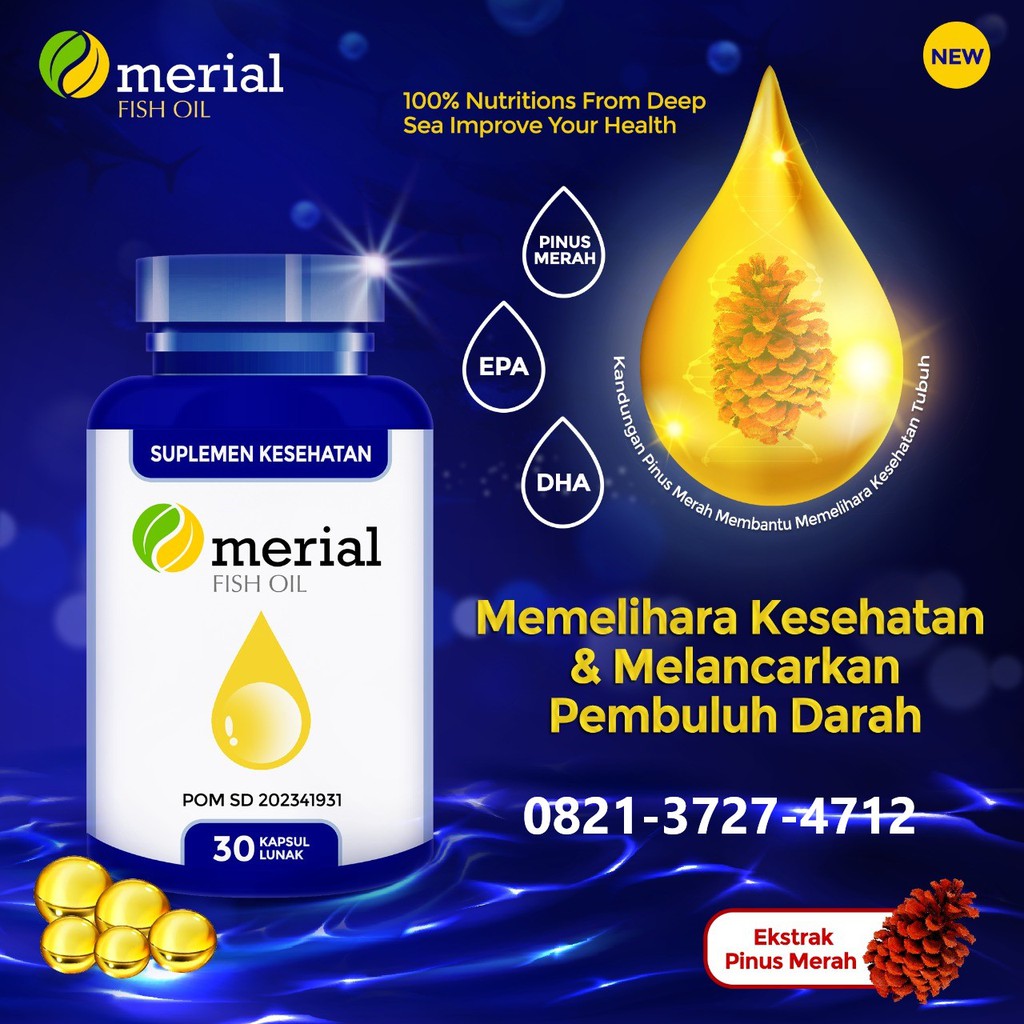 

100% ASLI MERIAL FISH OIL