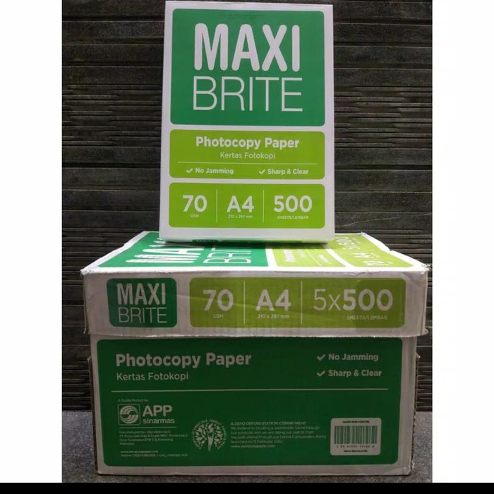 

Promo Spesial Kertas HVS A4 70 Gram MAXI BRITE Jual