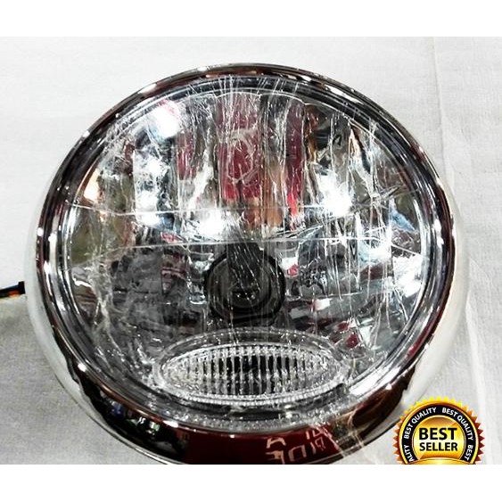 Headlamp Vixion Lama Bulat/ Batok Lampu Depan Vixion Old Bulat - Perak