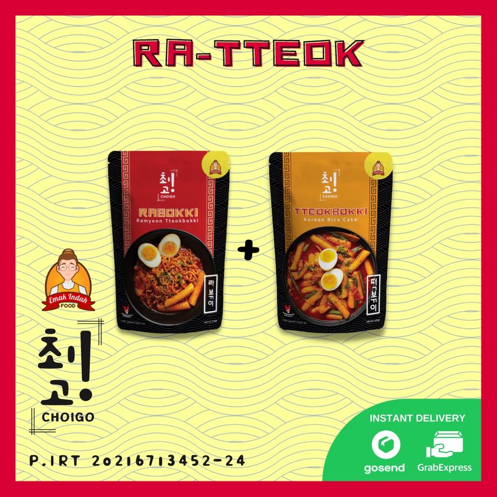 COMBO CHOIGO! TTEOKBOKKI + RABOKKI  -  RABOKKI CHOIGO KOREA INSTAN / TOPOKKI CHOIGO KOREA INSTAN - CHOIGO EMAK INDAH FOOD