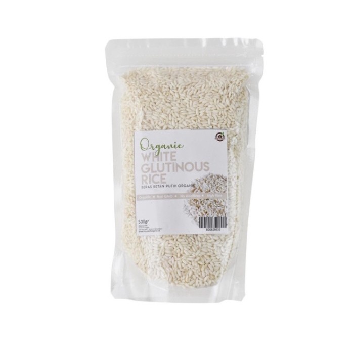 

KETAN-BERAS- ORGANIC WHITE GLUTINOUS RICE/BERAS KETAN PUTIH ORGANIK 500 GR. -BERAS-KETAN.